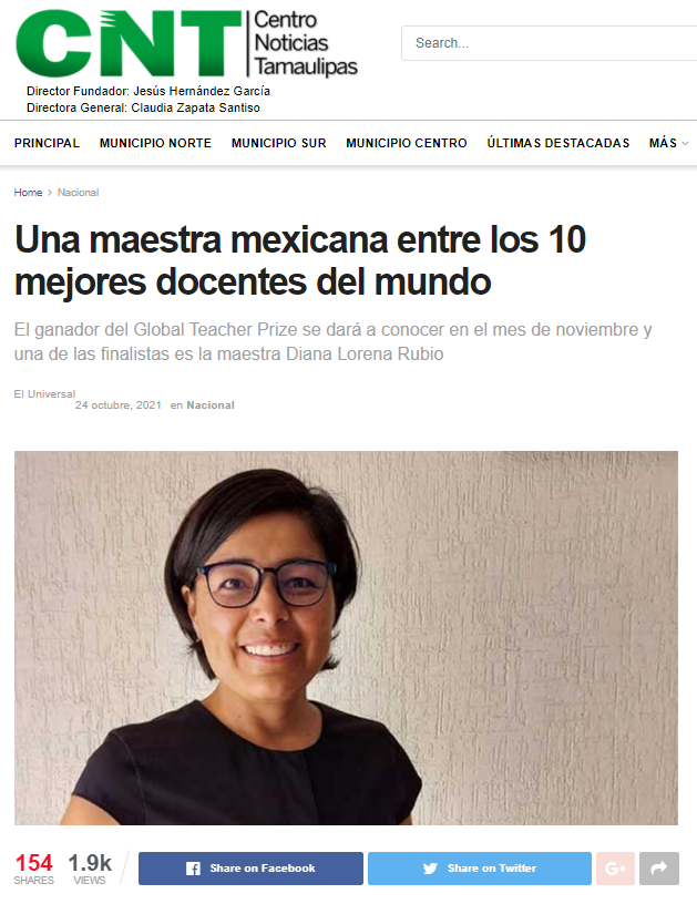 Una maestra mexicana entre los mejores 10 mejores docentes del mundo