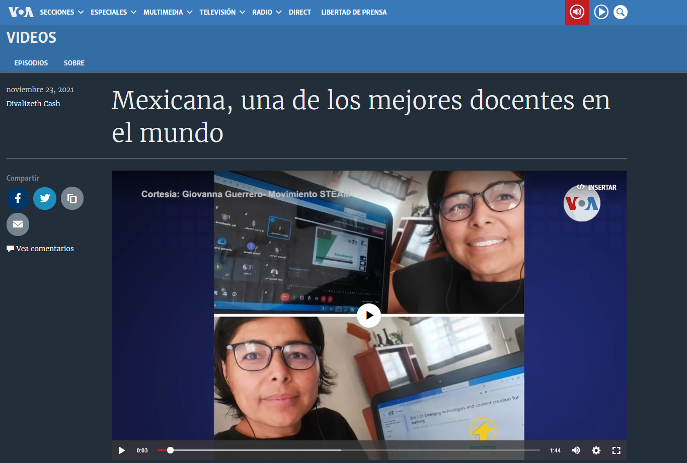 Mexicana, una de los mejores docentes en el mundo