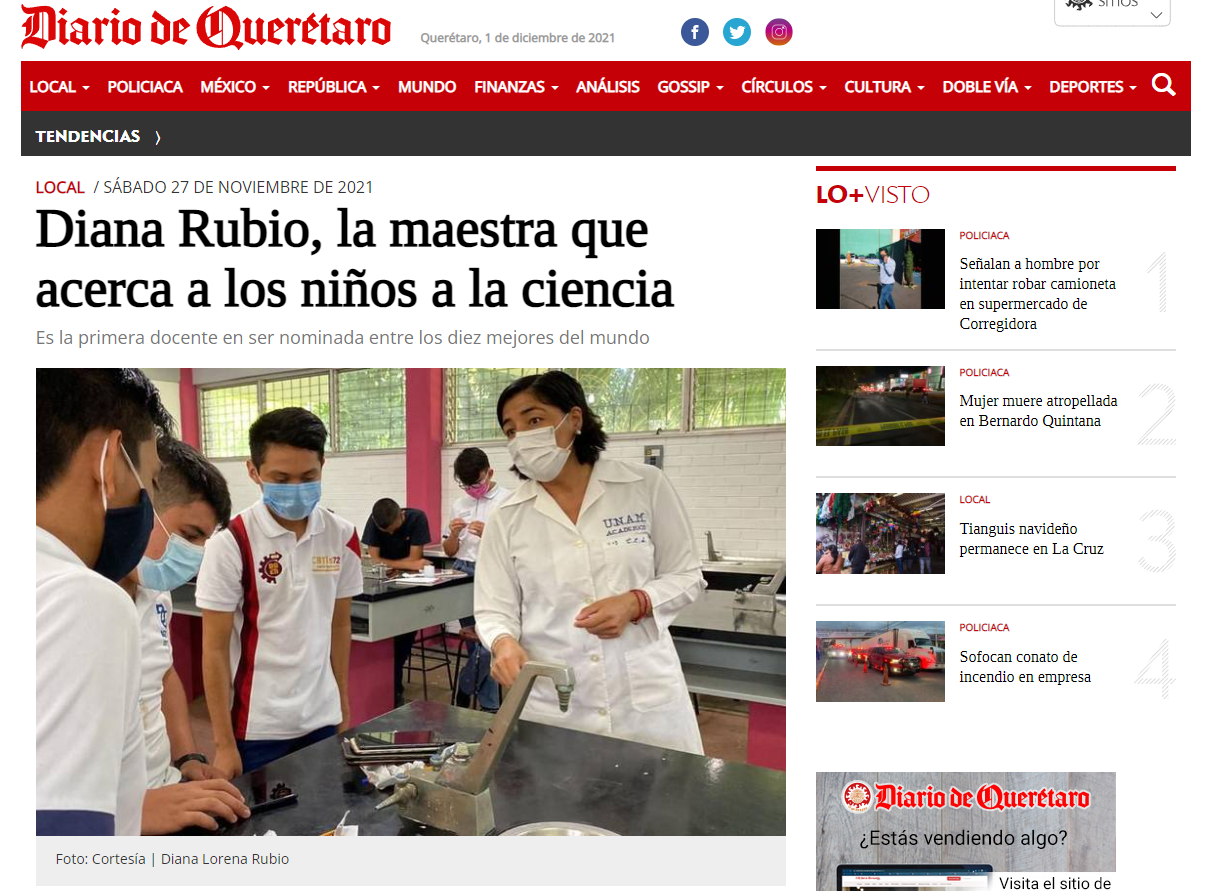 Diana Rubio, la maestra que acerca a los niños a la ciencia