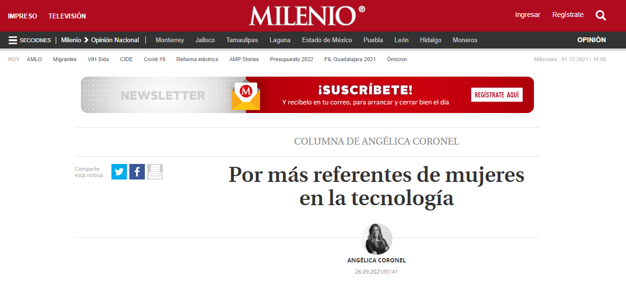 Por más referentes de mujeres en la tecnología