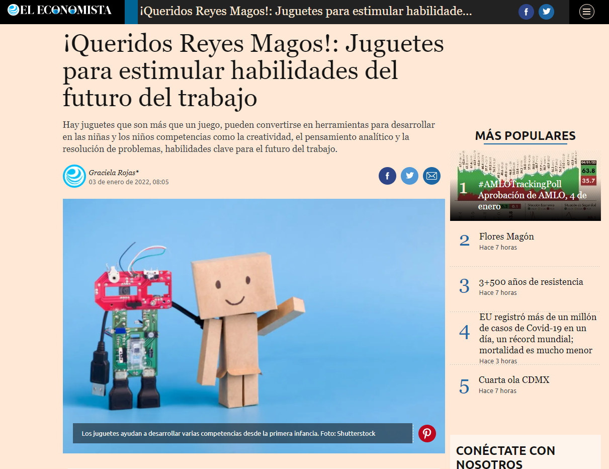 ¡Queridos Reyes Magos!: Juguetes para estimular habilidades del futuro del trabajo