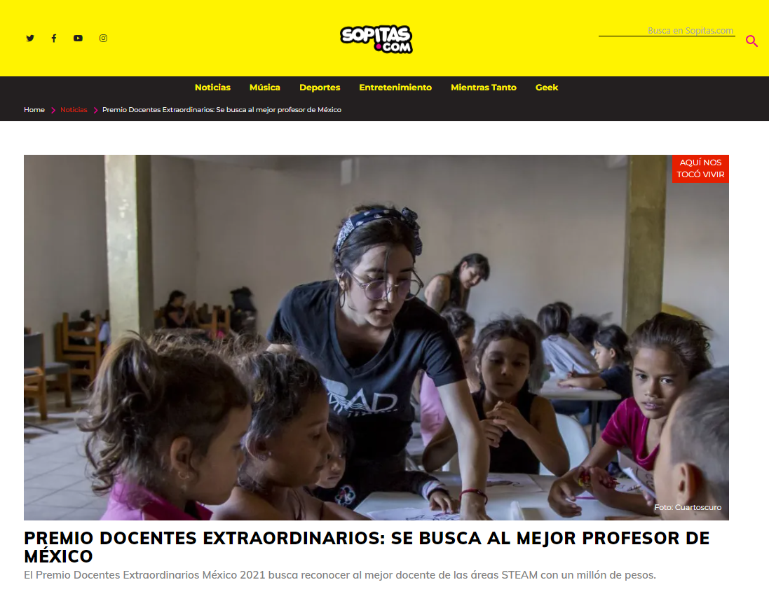 PREMIO DOCENTES EXTRAORDINARIOS: SE BUSCA AL MEJOR PROFESOR DE MÉXICO