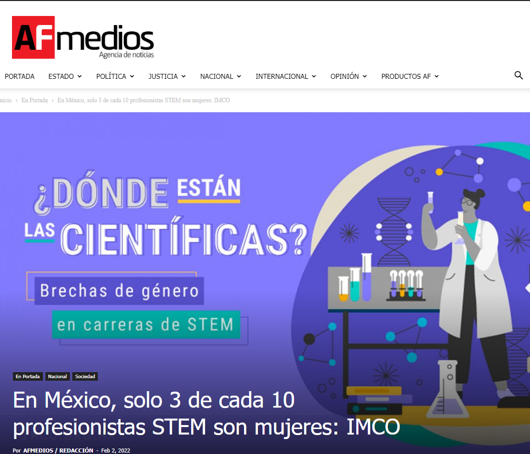 En México, solo 3 de cada 10 profesionistas en STEM son mujeres
