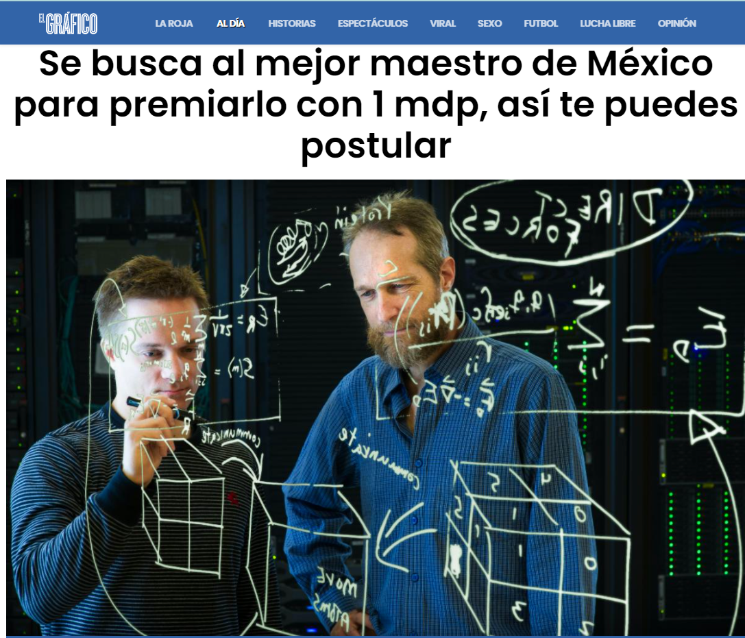 Se busca al mejor maestro de México en STEM