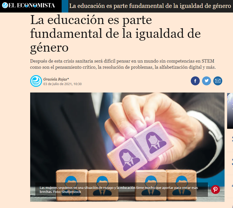 La educación es parte fundamental de la igualdad de género