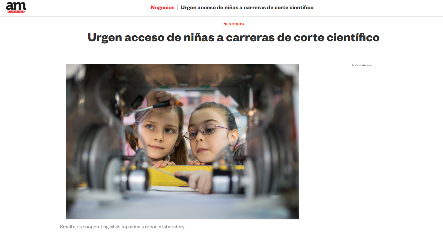 Urgen acceso de niñas a carreras de corte científico