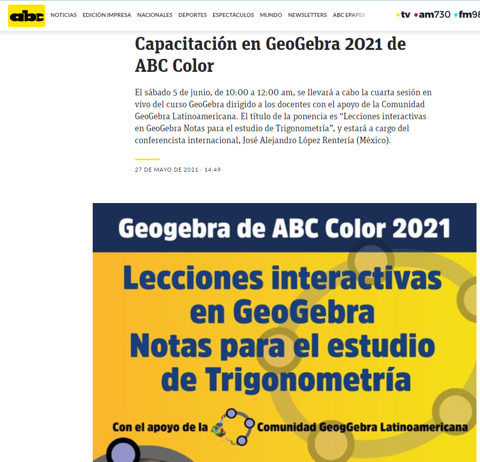 Capacitacion en Geogebra ABC