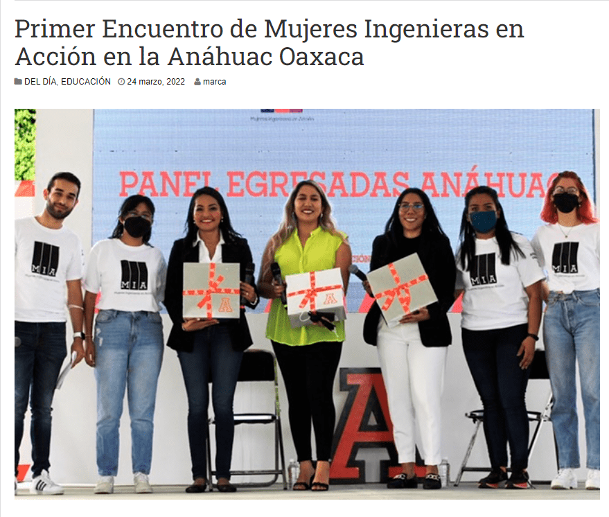 Primer Encuentro de Mujeres Ingenieras en Acción en la Anáhuac Oaxaca