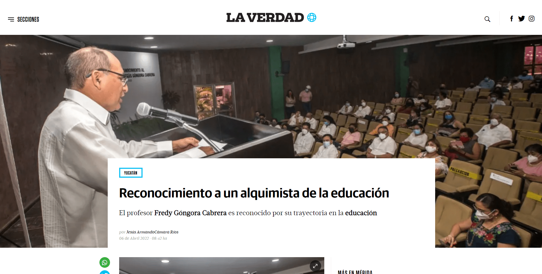 Reconocimiento a un alquimista de la educación