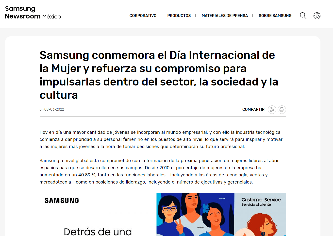 Samsung conmemora el Día Internacional de la Mujer