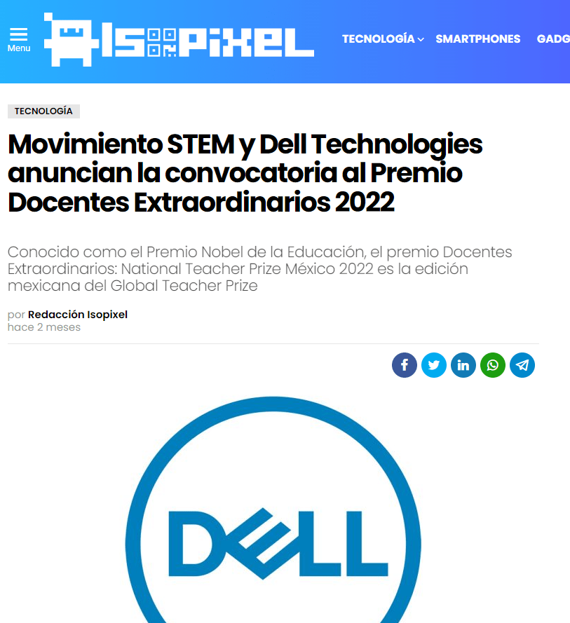 Movimiento STEM y Dell Technologies anuncian la convocatoria al Premio Docentes Extraordinarios 2022