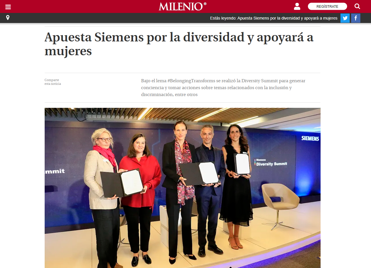Apuesta Siemens por la diversidad y apoyará a mujeres