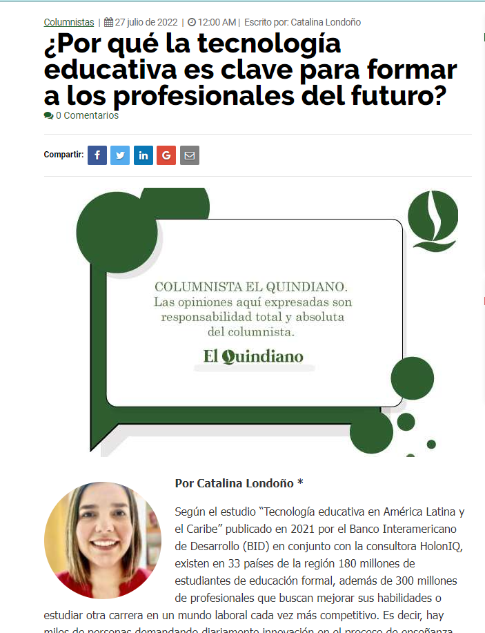 ¿Por qué la tecnología educativa es clave para formar a los profesionales del futuro?