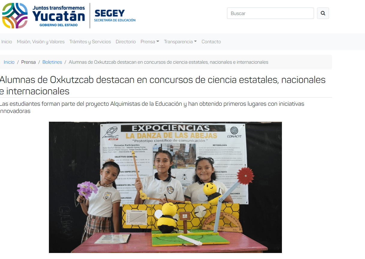 Alumnas de Oxkutzcab destacan en concursos de ciencia estatales, nacionales e internacionales