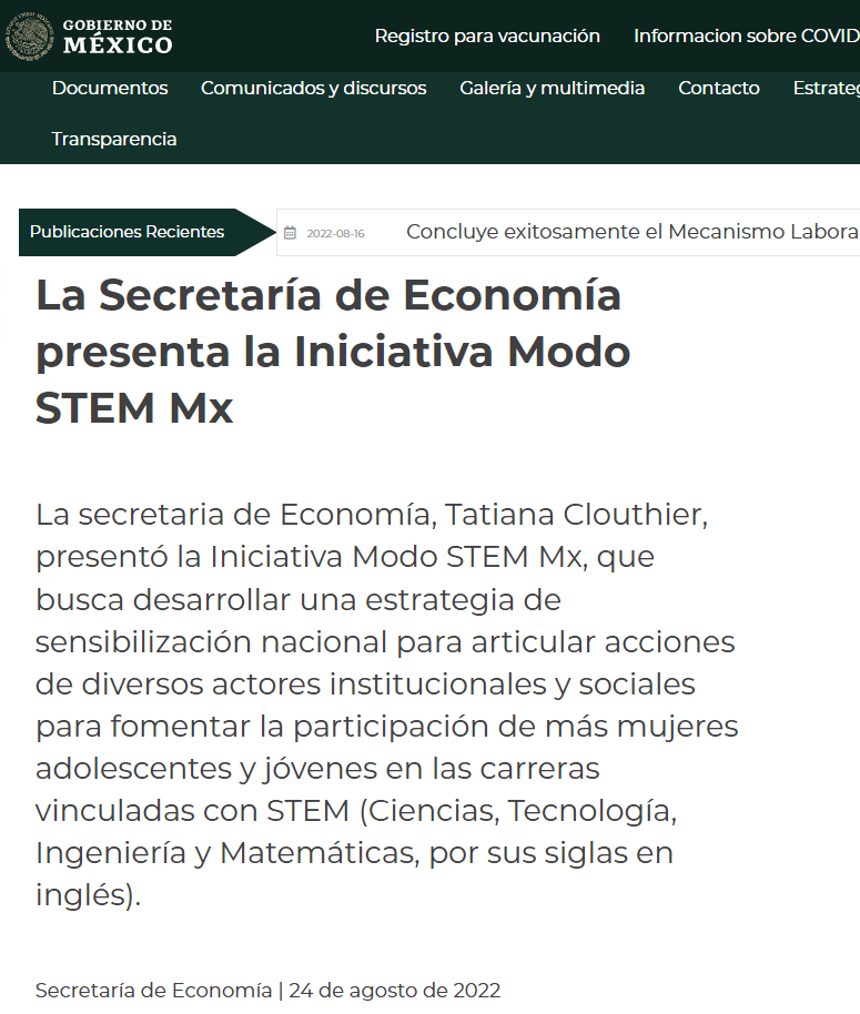 La Secretaría de Economía presenta la Iniciativa Modo STEM Mx