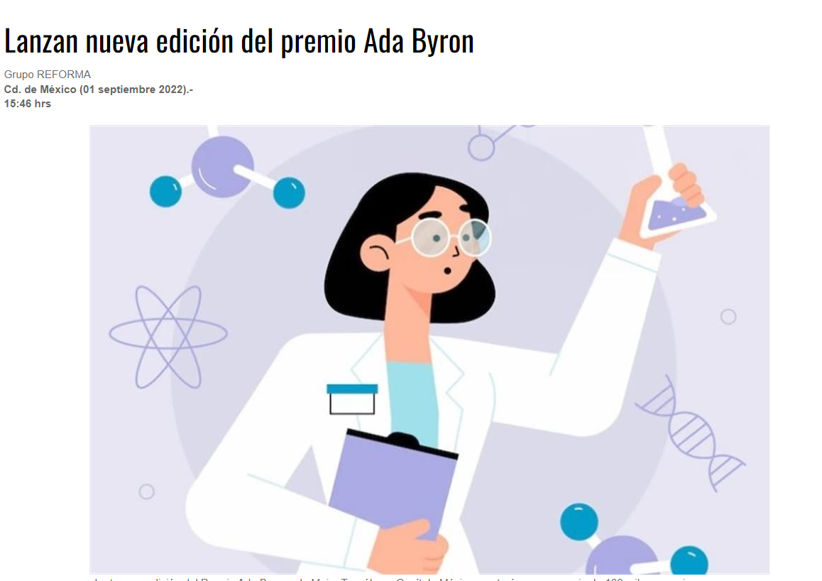 Lanzan nueva edición del premio Ada Byron