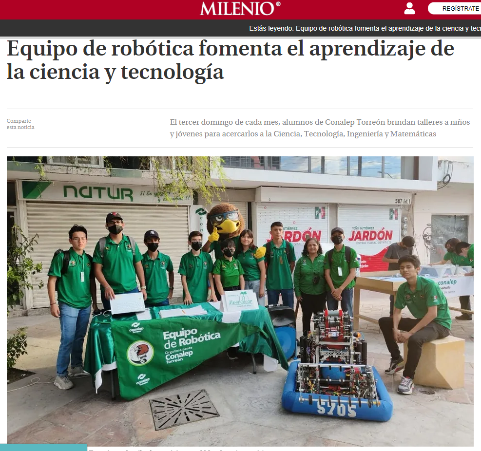 Equipo de robótica fomenta el aprendizaje de la ciencia y tecnología